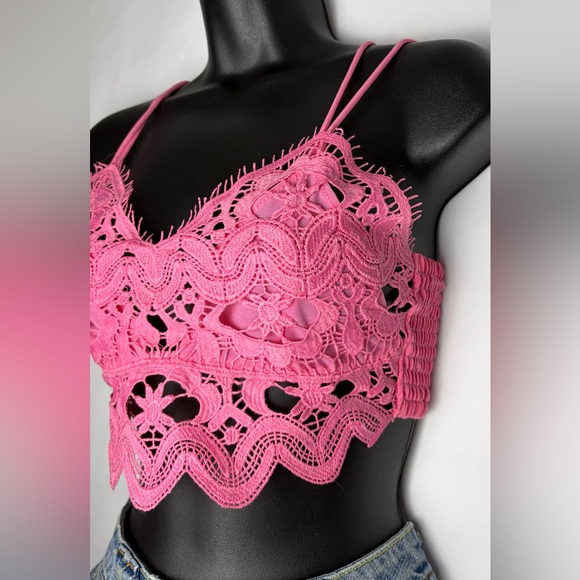 ANTHROPOLOGIE The Viviette Lace Bra Top - Pink - Picture 3 of 10